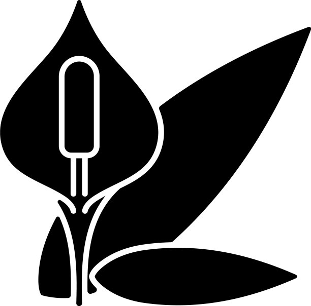 石菖蒲黑色字形图标图片下载