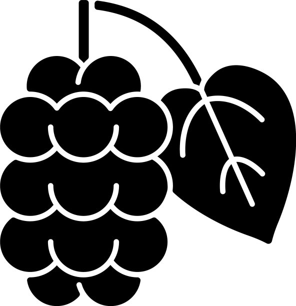 桑黑色象形图标图片下载