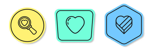 设线搜心，爱心和糖果在图片下载