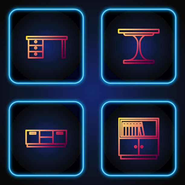 集线图书馆书架家具床头柜图片下载