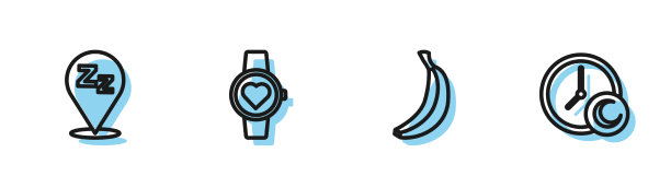 设行香蕉瞌睡虫智能手表和时间图片下载