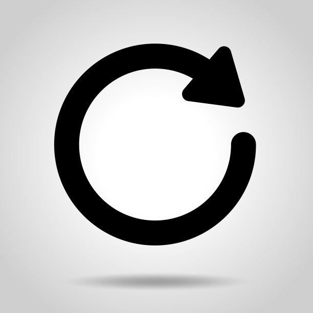 旋转箭头矢量图标材质图片下载