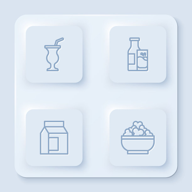 设行奶昔瓶牛奶和玻璃纸图片下载