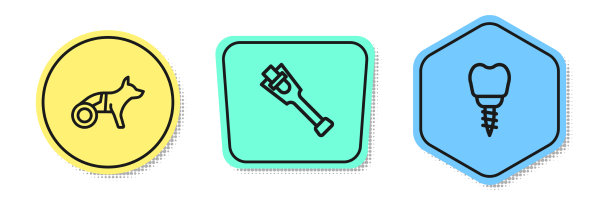 设线狗在轮椅假肢腿和图片下载