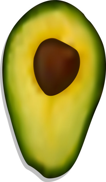 鳄梨半，骨分离图片下载