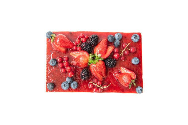 俯视图浆果蛋糕图片下载