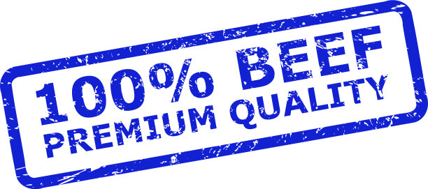 100%牛肉优质邮票与橡胶图片下载