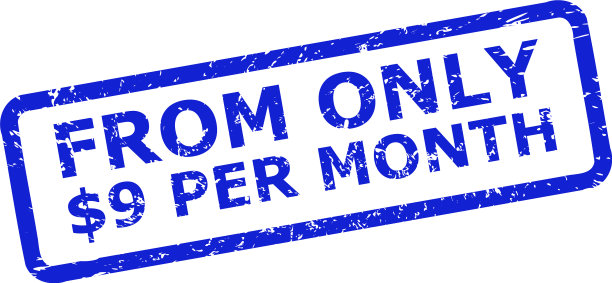 从每月9美元起，用橡胶密封图片下载