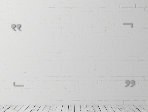 旧砖墙上的引号图片下载