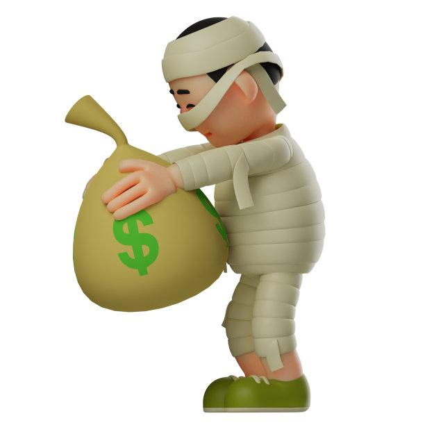 可爱妈咪3D卡通图片有一袋钱图片下载