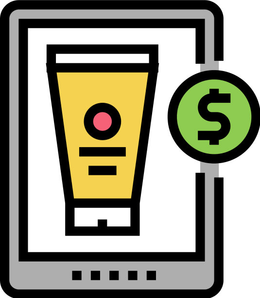 化妆品商店的彩妆部图标图片下载