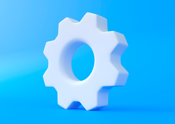 蓝色背景齿轮图片下载