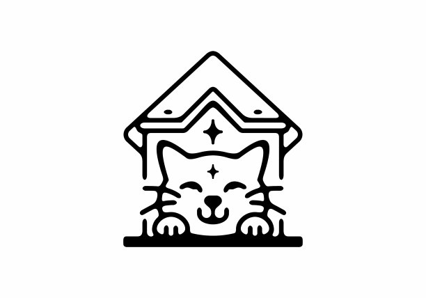 黑线艺术家猫图片下载