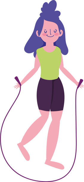 女孩跳绳图片下载