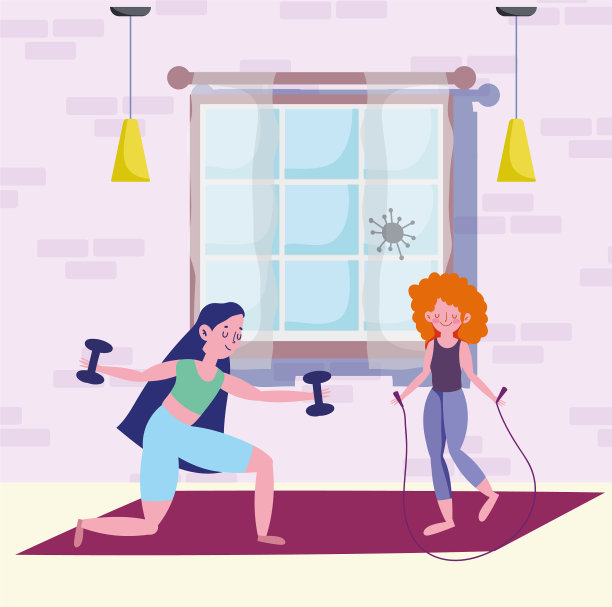 女孩在家训练图片下载