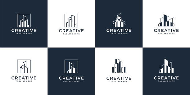 集建筑施工标志设计图片下载