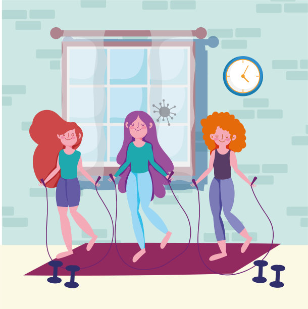 女孩健身回家图片下载