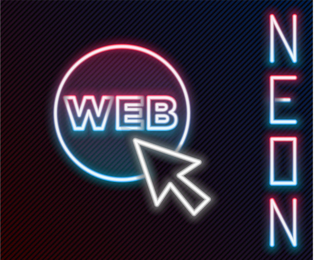 发光的霓虹线网页和图形设计图标图片下载