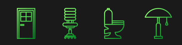 设线抽水马桶闭门办公椅图片下载