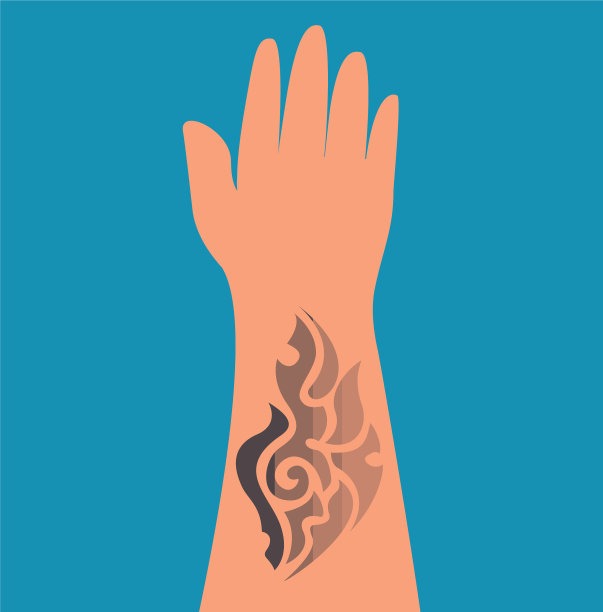 从皮肤上去除纹身图片下载