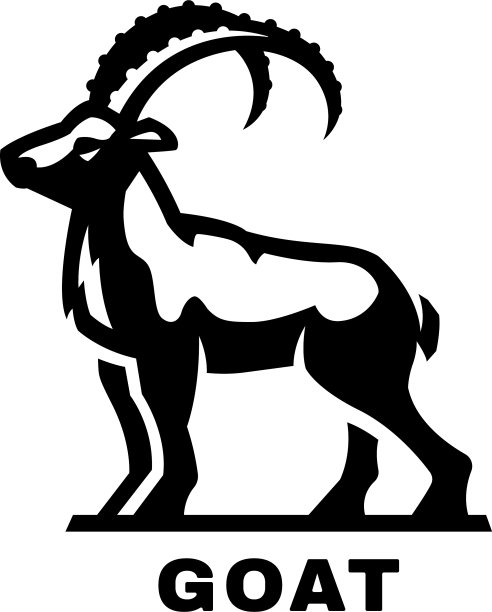 山羊标志标志黑白风格图片下载