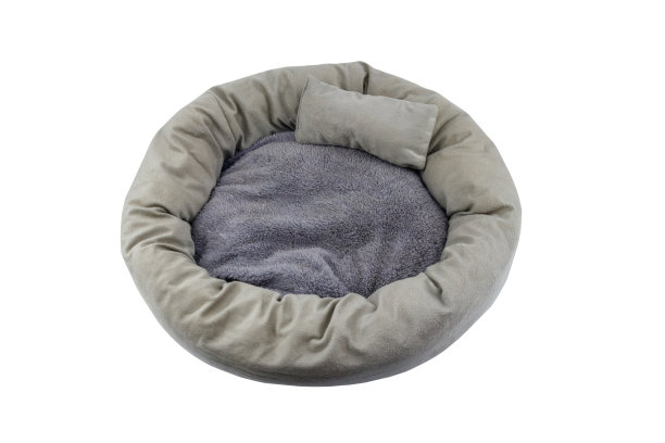 舒适的宠物床孤立在白色背景图片下载