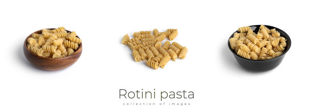 孤立在白色背景上的罗蒂尼意大利面图片下载