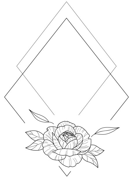 花环枝手绘风格。图片下载