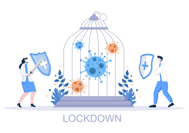 封锁以阻止在正常运行的城市上方使用笼子或病毒屏障胶带的COVID-19冠状病毒后台登陆页面插图图片下载