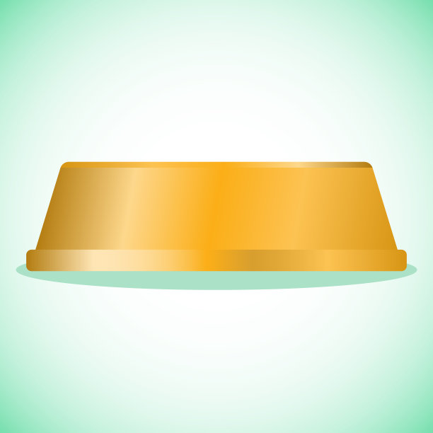 狗食碗，金狗食碗。向量,卡通插图。向量。图片下载