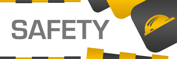 安全黄灰色圆角正方形符号水平图片下载