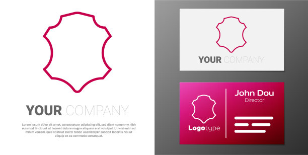 标志类型线皮革图标孤立在白色图片下载