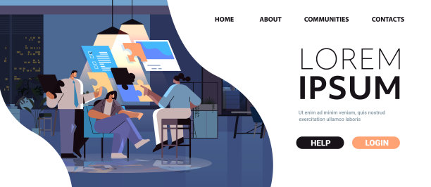 疲惫的商业人士将拼图拼凑在一起，解决问题的团队理念图片下载