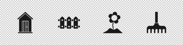 设农家、花园、篱笆、木花等图片下载