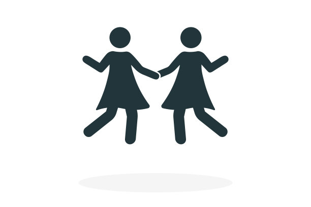 女朋友。简单的图标。平面设计的平面风格元素。向量EPS10插图。图片下载