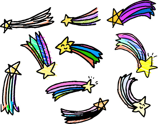 可爱的流星涂鸦由一个孩子图片下载