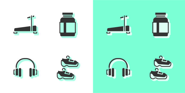 设置运动运动鞋跑步机耳机图片下载