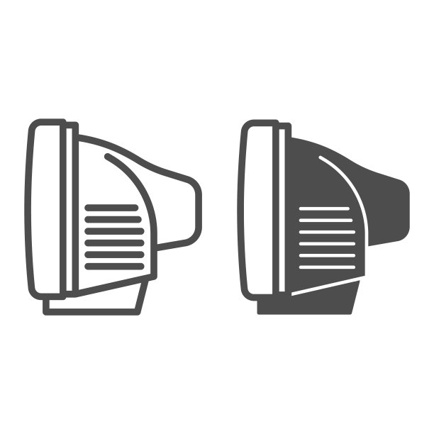 电视侧视图线和固体图标，显示器和电视概念，阴极射线管侧视图矢量标志上的白色背景，轮廓风格图标的移动概念和网页设计。矢量图形。图片下载