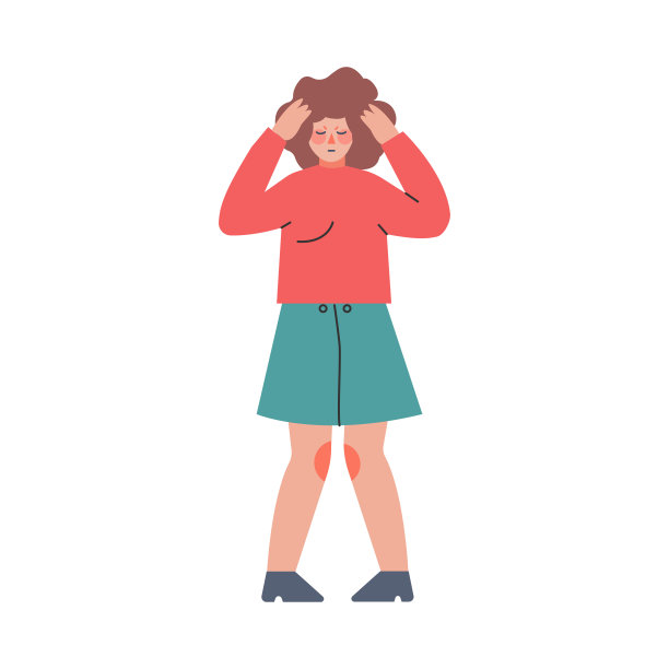 女人用她的手捂住耳朵阻止信息噪音，假新闻，假信息卡通矢量插图图片下载