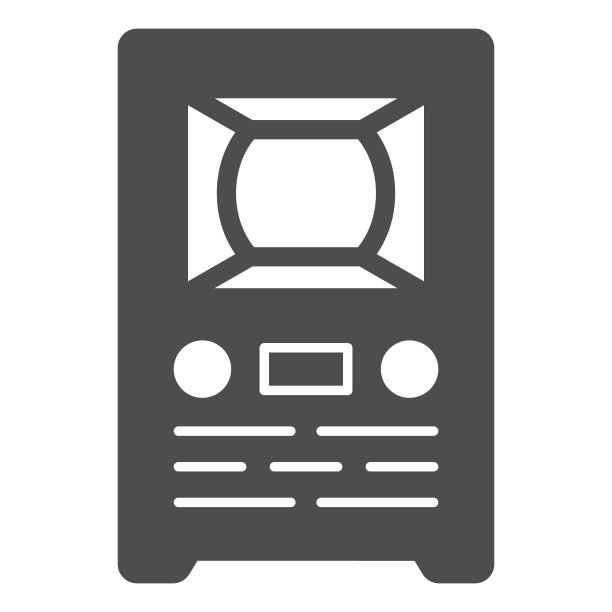 复古电视固体图标，显示器和电视概念，老的复古电视矢量标志的白色背景，象形风格的图标为移动概念和网页设计。矢量图形。图片下载