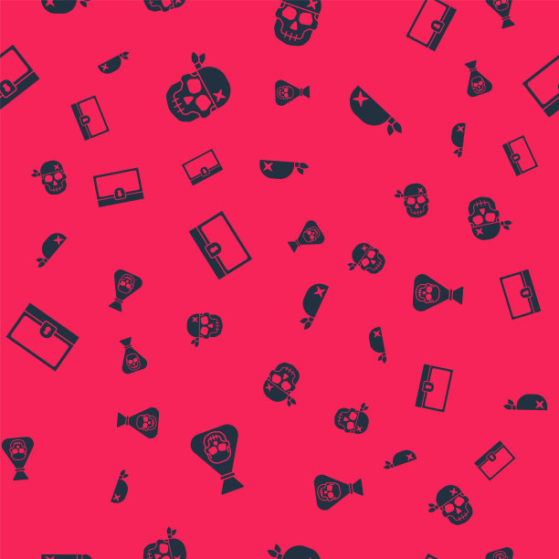 设置海盗硬币头骨古董宝箱和图片下载