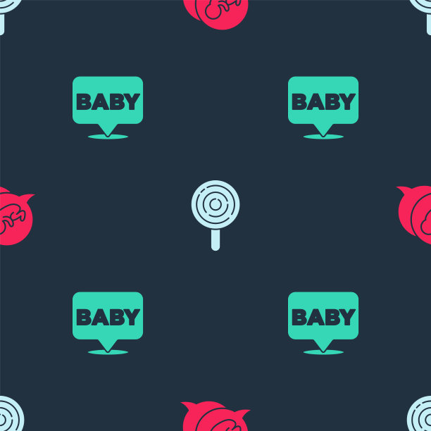 设置婴儿棒棒糖和无缝模式图片下载