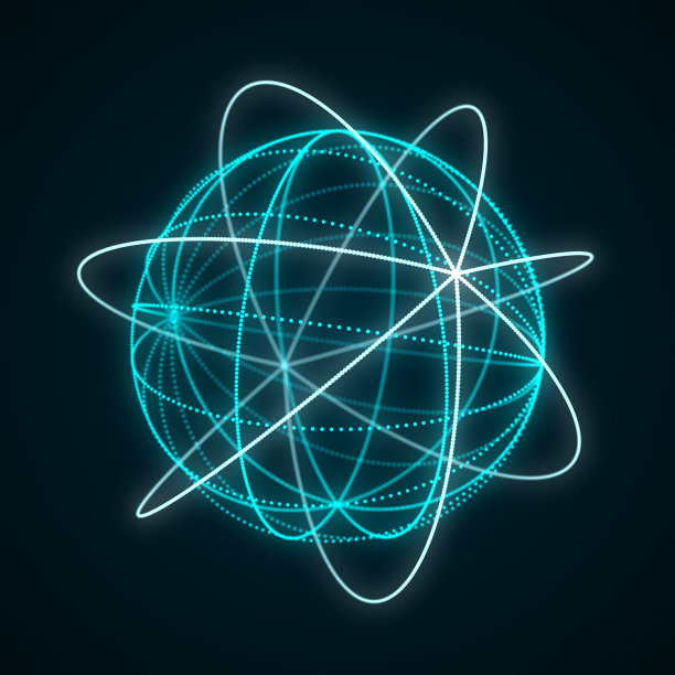 由点和线组成的球面。现代的线框元素。网格技术领域。3 d渲染。图片下载