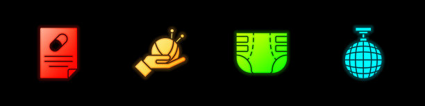 设置医用处方纱线球与针织图片下载