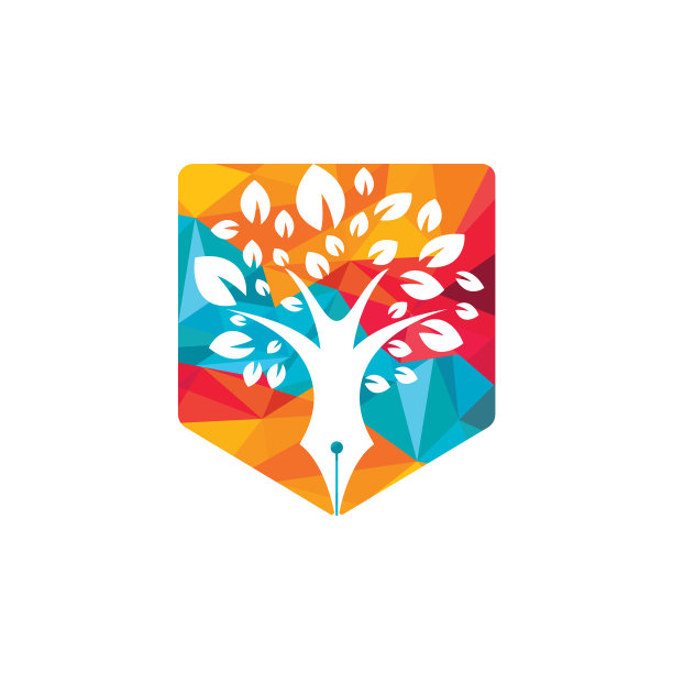 树笔标识设计模板图片下载