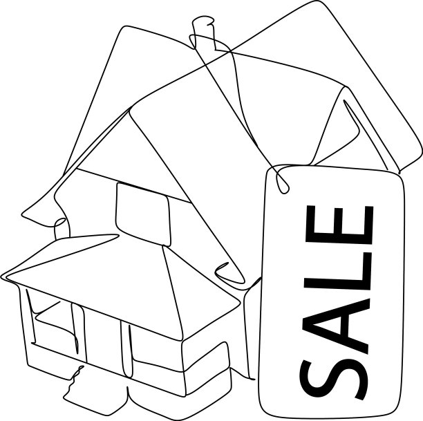 连续画房地产经纪人线图片下载