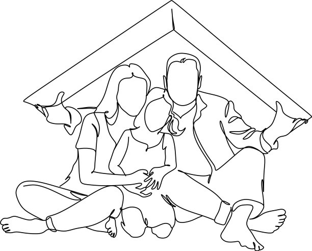 连续画房地产经纪人线图片下载