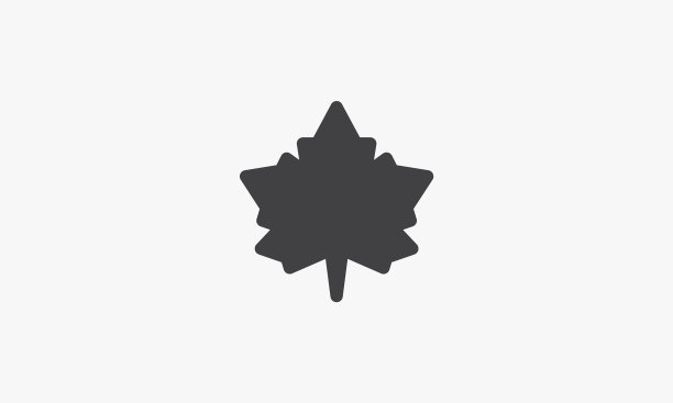 枫叶上白色背景的创意图标图片下载