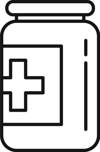 药瓶图标轮廓风格图片下载