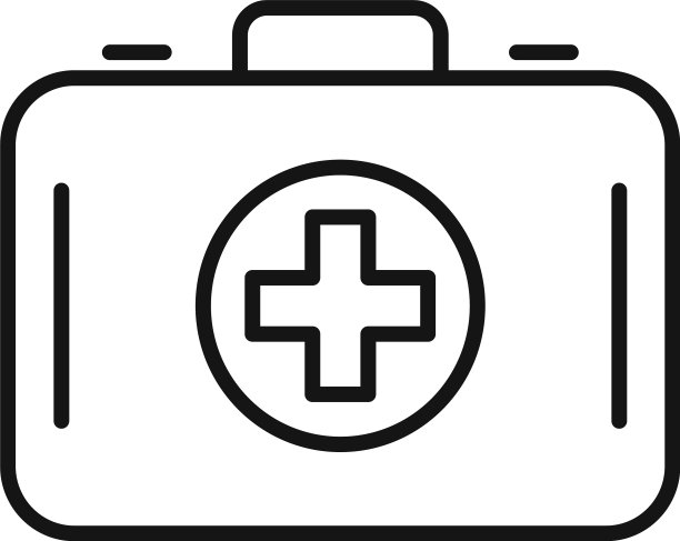 医疗箱图标线稿风格图片下载